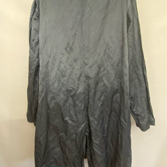 Eileen Fisher PLUS SIZE 2X Gray Trench Coat R-40 - Picture 9 of 16